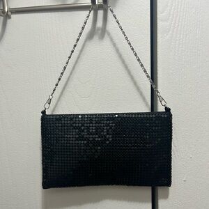 MURVAL Elegant Black Chain Clutch